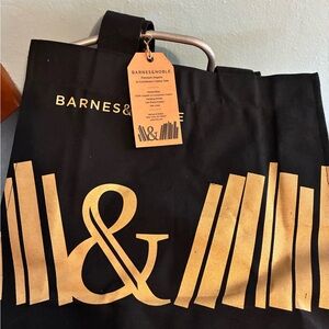 Barnes & Noble Black Tote with Gold Accents